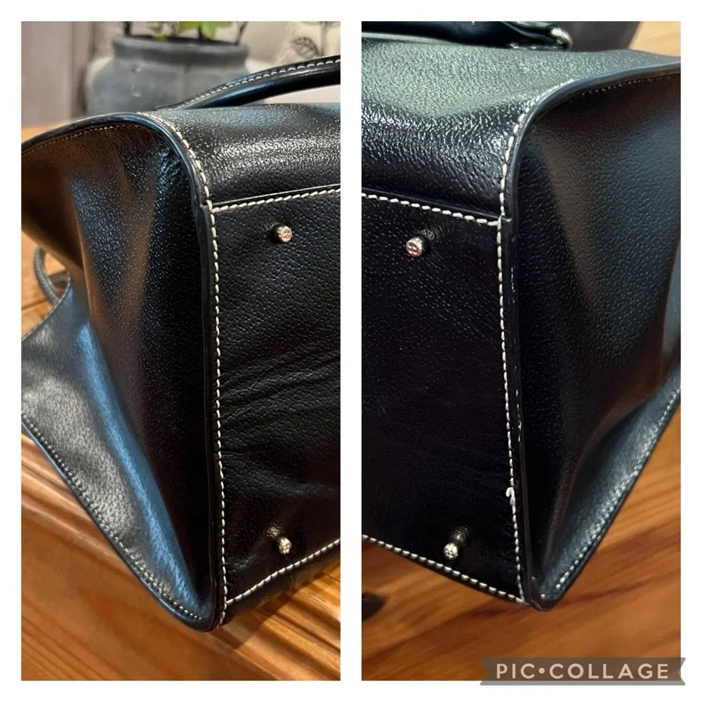 kate spade Black Leather Top-Handle Satchel